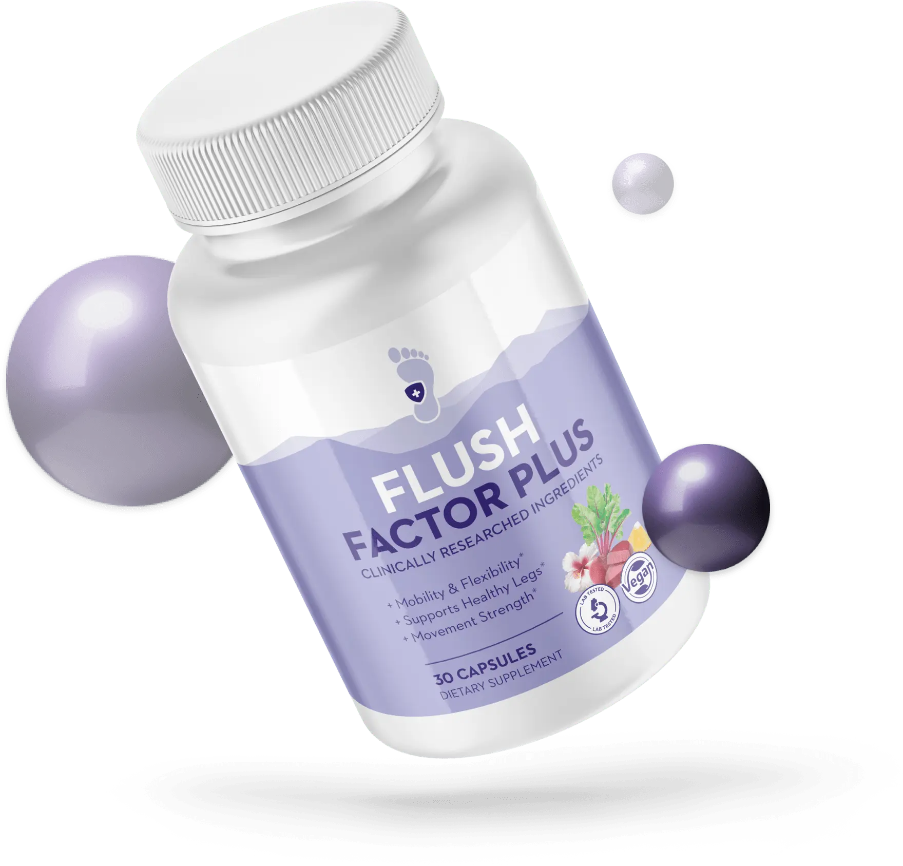 flushfactor plus 1bottle with balls